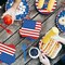 96PCS 4th of July 250th Anniversary Patriotic Tableware Set for 24 Guests – Disposable Plates, Napkins & Color Forks for Independence Day, Memorial Day & BBQ Parties